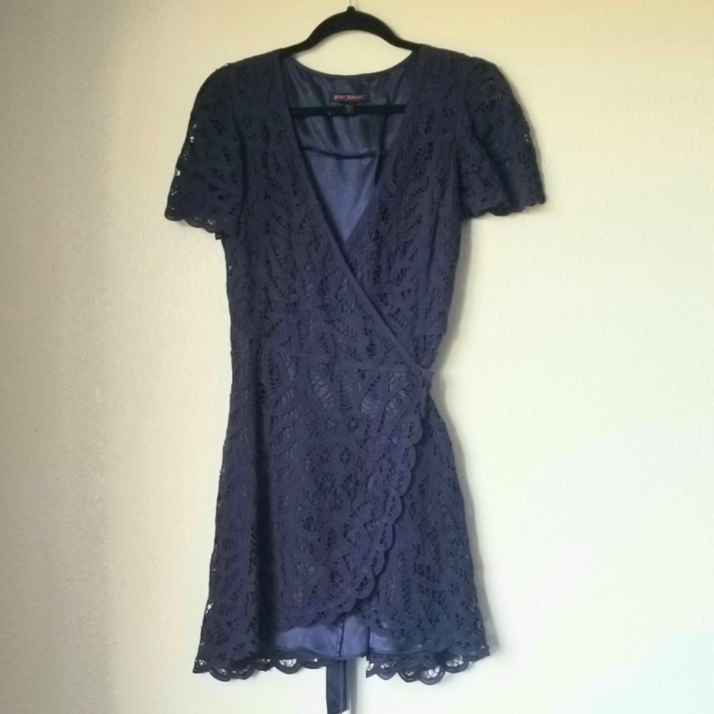Betsey Johnson Crochet Wrap Dress